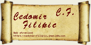 Čedomir Filipić vizit kartica